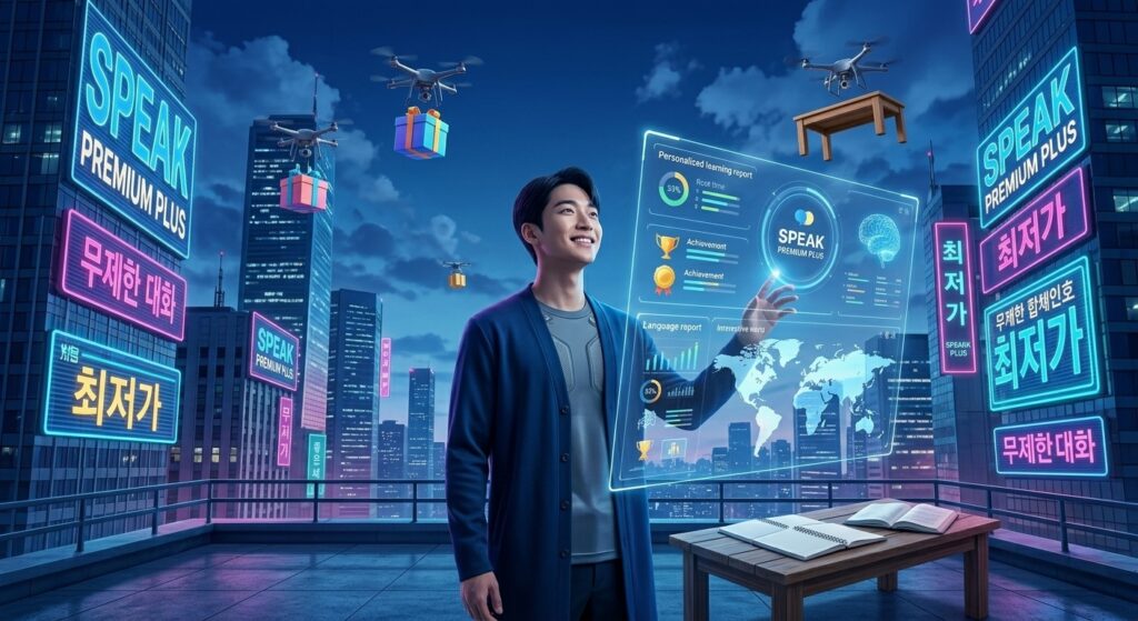 스픽 왕초보 효과 확인 및 AI 튜터 기초 대화 연습 성공